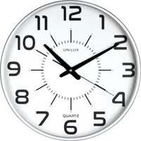 Unilux  Wanduhr Maxi Pop 400094488, grau, 37,5cm, rund, analog 3595560023936 Unilux