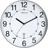 Unilux  Funkwanduhr Wave 400094562, grau, 30cm, rund, analog 3595560024445 Unilux