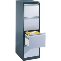 CP-Möbel Hängeregistraturschrank 12434311S10006 Acurado, schwarzgrau/lichtgrau, 4 Schubladen, 1-bahnig 4025314218060 CP-Möbel