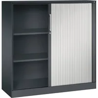 CP-Möbel Rollladenschrank Asisto 143032000S10076, abschließbar, 3 OH, schwarzgrau/lichtgrau, 100x131x43,5cm (BxHxT) 4060061312531 CP-Möbe