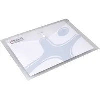 Rexel Dokumententasche Ice 2101660, A4 quer, transparent farblos, Polypropylen (PP), Druckknopf 5028252189576 Rexel 5 Stück