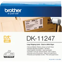 Brother DK-11247 selbstklebende Einzeletiketten (103 mm x 164 mm, geeignet für QL-1050, QL-1050N, QL-1060N, QL-1100, QL-1110NWB) schwarz auf weiß (Papier)