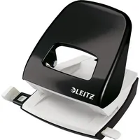 Leitz Bürolocher New NeXXT WOW 5008-10-95, schwarz, bis 3mm 30 Blatt, mit Anschlagschiene 4002432121533 Leitz