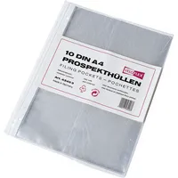 Veloflex Prospekthüllen 4345300, A4 glasklar glatt, oben offen, 0,08mm 4000225434532 Veloflex 10 Stück