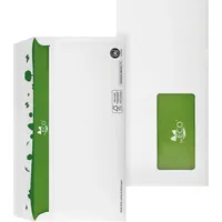Bong Briefumschlag beECO 02720161, Din Lang, mit Fenster, haftklebend, 80g, weiß 4040134154862 Bong 500 Stück