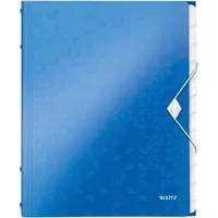 Leitz Ordnungsmappe WOW 4634-00-36, 12-teilig blanko, blau metallic, A4, 12 Fächer 4002432106288 Leitz