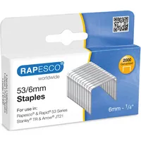 Rapesco Heftklammern 53/6, 0751, Stahldraht verzinkt 5018505053235 Rapesco 2000 Stück