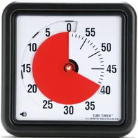 TIME TIMER Stop Time Timer Tisch mit Signa Mediu Maße: 18 x 18cm, schwa 0051497166311 TIME TIMER