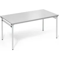 Soennecken Klapptisch, 160x80cm (BxT), 72cm (H), Holz, rechteckig, lichtgrau / silber 4003969056695 Soennecken