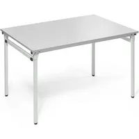Soennecken Klapptisch, 120x80cm (BxT), 72cm (H), Holz, rechteckig, lichtgrau / silber 4003969056619 Soennecken