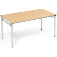 Soennecken Klapptisch, 160x80cm (BxT), 72cm (H), Holz, rechteckig, buche / silber 4003969056701 Soennecken