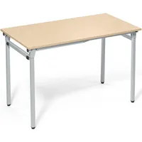Soennecken Klapptisch, 120x60cm (BxT), 72cm (H), Holz, rechteckig, ahorn / silber 4003969056596 Soennecken
