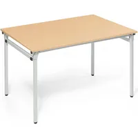 Soennecken Klapptisch, 120x80cm (BxT), 72cm (H), Holz, rechteckig, buche / silber 4003969056626 Soennecken