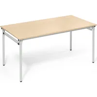 Soennecken Klapptisch, 160x80cm (BxT), 72cm (H), Holz, rechteckig, ahorn / silber 4003969056718 Soennecken
