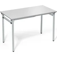 Soennecken Klapptisch, 120x60cm (BxT), 72cm (H), Holz, rechteckig, lichtgrau / silber 4003969056572 Soennecken