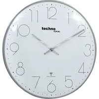 Technoline  Funkuhr WT 8240 chrom, weiß, 40cm, rund, analog 4029665082400 Technoline