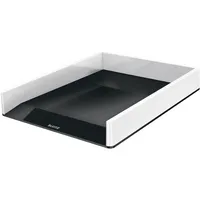 Leitz Briefablage WOW Duo Colour 5361-10-95, A4/C4, weiß/schwarz, Polystyrol stapelbar 4002432122035 Leitz