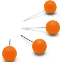 Nobo Pinnwandnadel 6 x 13 mm (Ø x L) Kunststoff orange 5028252526159 Nobo 1905329 100 Stück