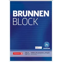 Brunnen Briefblock 105261701 Recycling, Lineatur 21 / liniert, A4, 70g, blau, 50 Blatt 4003273573673 Brunnen