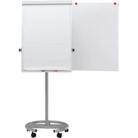 Maul Flipchart MAULoffice Rundfuß, 6375095, 70x100cm, silber, mit Rollen, mit 2 Seitenarmen 4002390037495 Maul