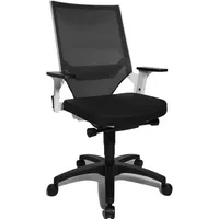 Topstar Bürostuhl Autosyncron-1, schwarz/weiß / schwarz, mit Armlehnen, bis 110kg, ohne Kopfstütze 4014296186719 Topstar