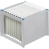 Helit Hängemappenbox H61100 grau bis 40 Mappen leer stapelbar 4012086003307 Helit