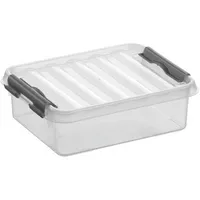 Sunware Aufbewahrungsbox Q-Line H6162302, 1 Liter, mit Deckel, außen 200x150x60mm, Kunststoff transparent 8711112779006 Sunware