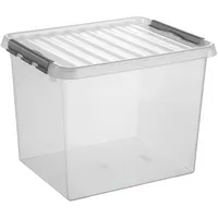 Sunware Aufbewahrungsbox Q-Line H6162702, 52 Liter, mit Deckel, außen 500x400x380mm, Kunststoff transparent 8711112799004 Sunware