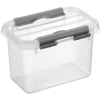 Sunware Aufbewahrungsbox Q-Line H6162202, 0,8 Liter, mit Deckel, außen 150x100x103mm, Kunststoff transparent 8711112725003 Sunware