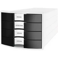 HAN Schubladenbox Impuls 1012-32 weiß/schwarz 4 Schubladen geschlossen 4012473101906 HAN
