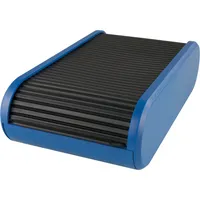 helit Visitenkartenbox blau/schwarz, für bis zu 300 Visitenkarten