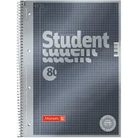 BRUNNEN Collegeblock Student Premium DIN A4 kariert mit Rand innen