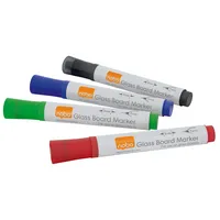 Nobo  Glasboardmarker 1905324, Etui, 4-farbig sortiert, 3mm Rundspitze 5028252526104 Nobo 4 Stück