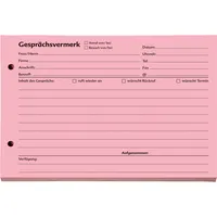 Soldan Gesprächsvermerk 1201400 DIN A5 quer 100 Blatt rot