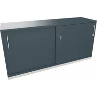 Soennecken Schiebetürenschrank endless 820112682, abschließbar, 2 OH, lavagrau, 160x78,1x44,2cm (BxHxT) 4003969064072 Soennecken