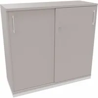 Soennecken Schiebetürenschrank endless 820112981, abschließbar, 3 OH, lichtgrau, 120x113,3x44,2cm (BxHxT) 4003969064263 Soennecken