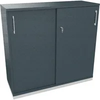Soennecken Schiebetürenschrank endless 820112982, abschließbar, 3 OH, lavagrau, 120x113,3x44,2cm (BxHxT) 4003969064256 Soennecken
