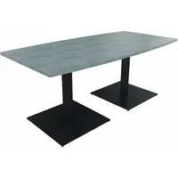 Soennecken Besprechungstisch communication, 72cm (H), 180x80/90cm (BxT), Tonnenform, beton hell / anthrazit metallic 4003969061378 Soenneck