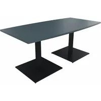 Soennecken Besprechungstisch communication, 72cm (H), 180x80/90cm (BxT), Tonnenform, lavagrau / anthrazit metallic 4003969061408 Soennecken