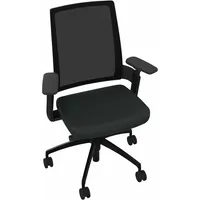 Soennecken Bürodrehstuhl Leon X 3.6, schwarz / schwarz, mit Armlehnen, bis 120kg, ohne Kopfstütze 4003969061552 Soennecken