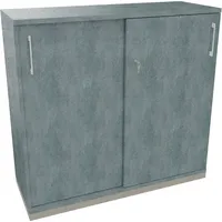 Soennecken Schiebetürenschrank endless 820112883, abschließbar, 3 OH, beton hell, 120x113,3x44,2cm (BxHxT) 4003969064164 Soennecken