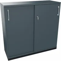Soennecken Schiebetürenschrank endless 820112782, abschließbar, 3 OH, lavagrau, 120x113,3x44,2cm (BxHxT) 4003969064133 Soennecken