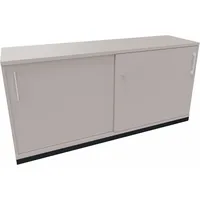 Soennecken Schiebetürenschrank endless 820112481, abschließbar, 2 OH, lichtgrau, 160x78,1x44,2cm (BxHxT) 4003969064386 Soennecken