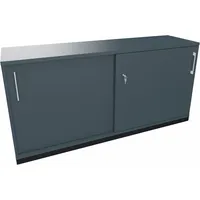 Soennecken Schiebetürenschrank endless 820112482, abschließbar, 2 OH, lavagrau, 160x78,1x44,2cm (BxHxT) 4003969064379 Soennecken