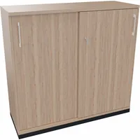 Soennecken Schiebetürenschrank endless 820112771, abschließbar, 3 OH, eiche natur, 120x113,3x44,2cm (BxHxT) 4003969064126 Soennecken