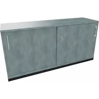 Soennecken Schiebetürenschrank endless 820112483, abschließbar, 2 OH, beton hell, 160x78,1x44,2cm (BxHxT) 4003969064348 Soennecken