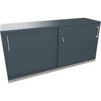 Soennecken Schiebetürenschrank endless 820112582, abschließbar, 2 OH, lavagrau, 160x78,1x44,2cm (BxHxT) 4003969064430 Soennecken