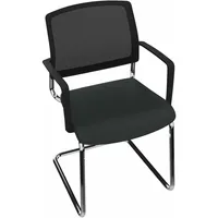 Soennecken Konferenzstuhl , schwarz / chrom, mit Armlehnen, Freischwinger 4003969061965 Soennecken
