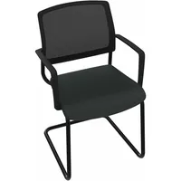 Soennecken Konferenzstuhl , schwarz / schwarz, mit Armlehnen, Freischwinger 4003969062023 Soennecken