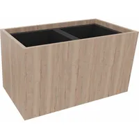 Soennecken Pflanzgefäß 2er niedrig B721xT380H400mm Eiche Nat 4003969062580 Soennecken